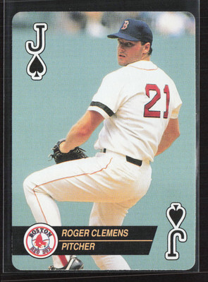 1993 Bicycle Aces Playing Cards #J Roger Clemens