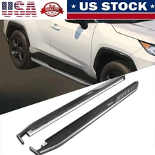 Fits for RAV4 RAV-4 2019-2025 Fixed Running Board Side Step Nerf Bar Black