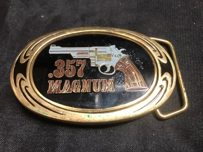 BOUCLE DE CEINTURE VINTAGE U S A 357 MAGNUM - Photo 1/4