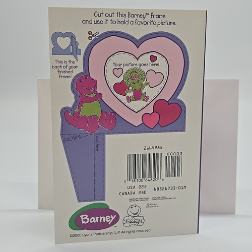 Vintage Barney The Purple Dinosaur 2000 Barneys World Birthday Greeting Card New - Picture 6 of 9