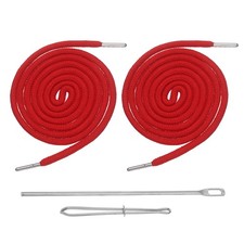 2Pcs Drawstring Cord, 51" Drawstring with Threader(0.2" D, Bright Red)