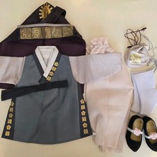 Kids Hanbok Set for Special Occasions, 1 Size, Pre-Owned