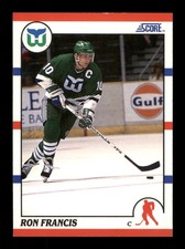  1990 Ron Francis 70 Whalers 10 Score Hockey Sports Trading Card TC CC