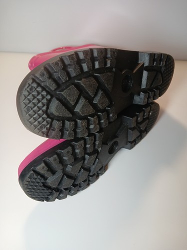 Kinder Jugend kleine Mädchen wasserdicht Regen Schlamm Stiefel zum Überziehen rosa Größe 13 - Bild 9 von 9