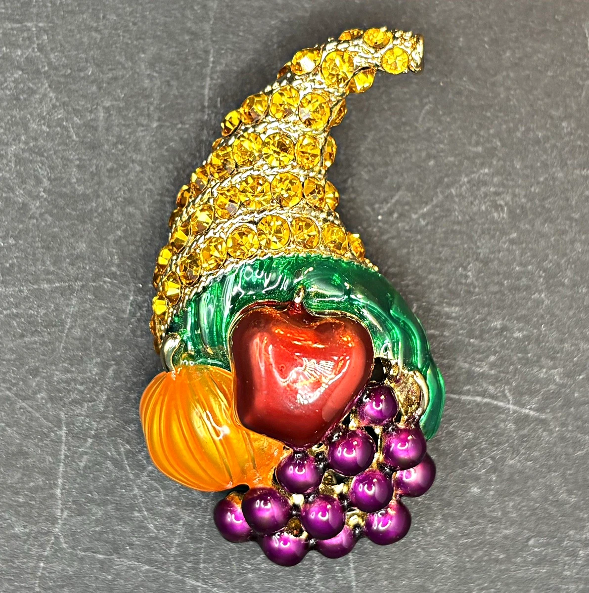 MONET VINTAGE チェリー リーフモチーフ ストーン装飾 ピンブローチ Monet Fashion Brooches & Pins for sale | eBay