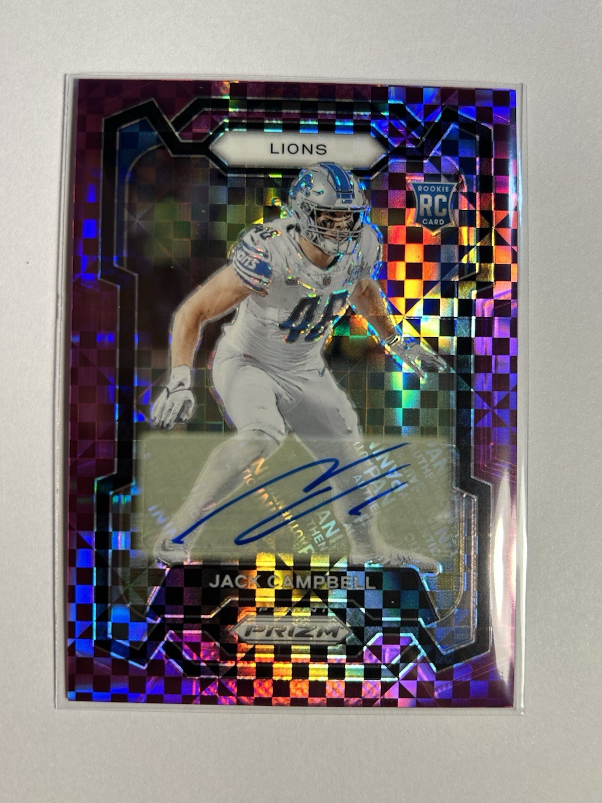 Jack Campbell Panini Prizm #330 Autograph-Purple Power