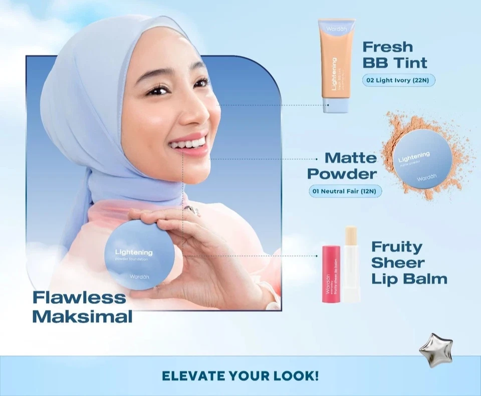 WARDAH Lightening Fresh BB Tint 30ml - Super Light Makeup Base SPF 32 PA+++ - Image 3 of 4