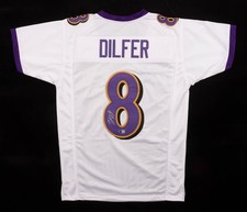 Trent Dilfer Signed Baltimore Ravens Jersey (Beckett) Super Bowl XXXV Champion