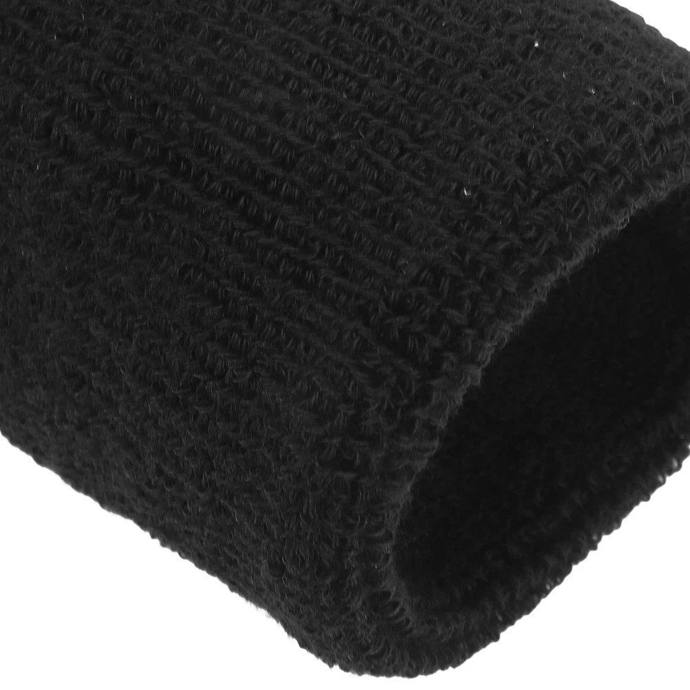Pulseras de poliéster negras 6 pares de sudaderas para uso de calcetines deportivos y de baile