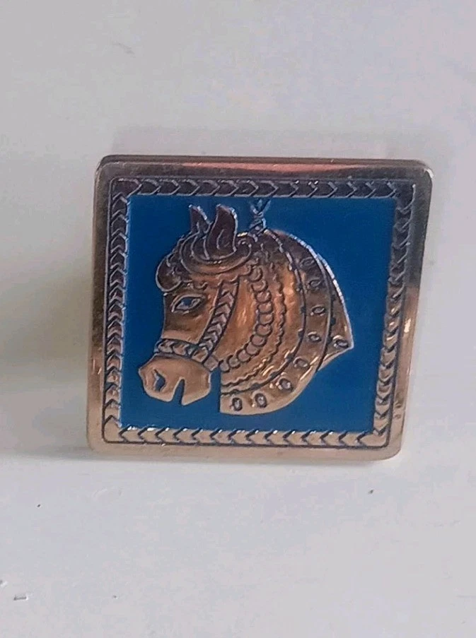 Vintage Cufflinks Blue Swank Horse 1950s Carousel Designer Collection Rare Gift - Image 4 of 4