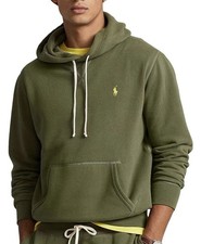 NWT Polo Ralph Lauren Mens Size M Logo Pony Fleece Pullover Hoodie Green  138