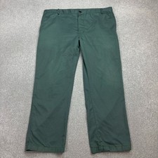 VINTAGE French Trousers Adult 42x30 Green Workwear Chore Distressed Utility Mens