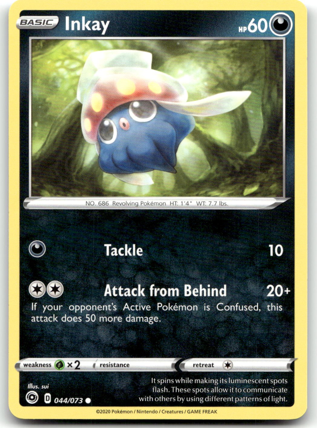 Inkay 44/73 Champion's Path Common Normal Pokemon TCG LP