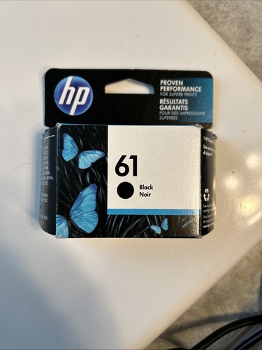 HP 61 Black Ink Cartridge - Warranty Expired December 2022 - New/Sealed