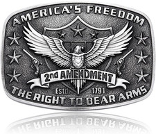 MASOP Western Belt Buckle for Men American Freedom Belt Buckles Cowboy Cowgirl R