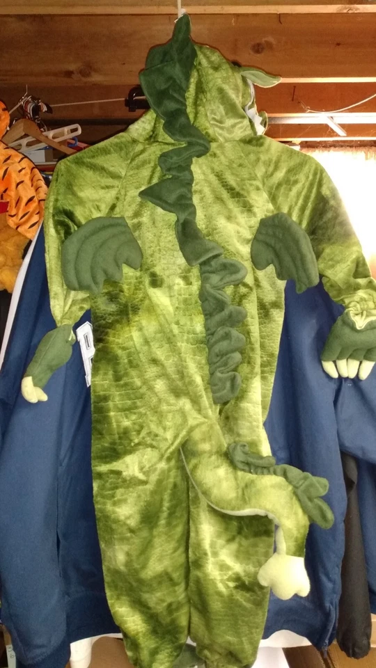 CALIDAD COMO NUEVO 3T-4T PELUCHE DINOSAURIO Halloween Disfraz Traje, LUGAR INFANTIL Foto 4 de 4