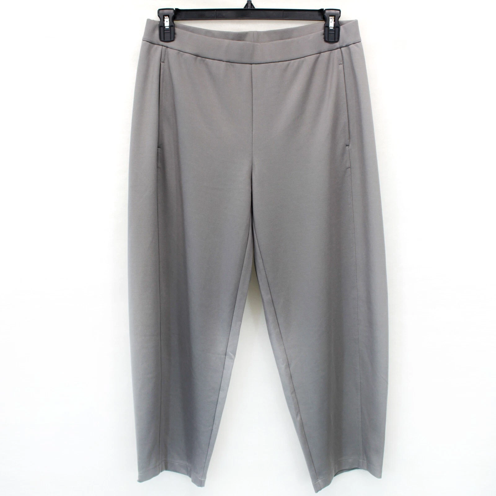 Eileen Fisher Gray Cozy Brushed Tencel Knit Lantern Pant Medium