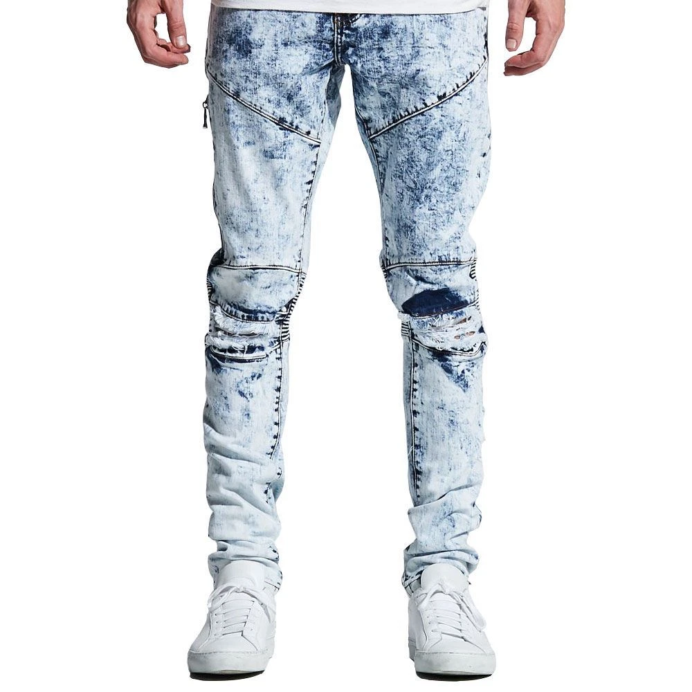 Ripped bleach cheap jeans