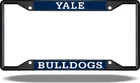 Yale BULLDOGS Black License Plate Frame