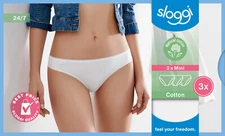 Sloggi 24/7 Cotton Mini Briefs Bikini Knickers Pants 3 Pack 10182317