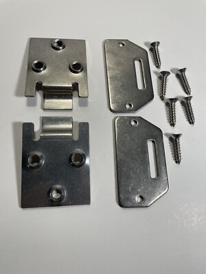Golf Cart Bottom Hinge and Plate Set of 2 w/ Screw EZ Go TXT/medalist 1995 & Up