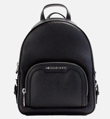 Michael Kors Black Pebbled Leather Jaycee XS Backpack New Rey $398 Michael Kors Jaycee XS Convertible Zip Pocket Backpack Bag  main image 4