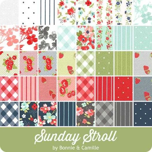 Moda SUNDAY STROLL Bonnie & Camille JELLY ROLL 40 strips Quilt Fabric Cotton - Image 3 of 4