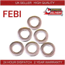6X FEBI DIESEL FUEL INJECTOR SEAL NOZZLE COPPER WASHER FITS MERCEDES BENZ 1.55MM