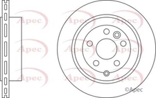 APEC DSK2521 Brake Disc Rear Vented Braking Fits Land Rover Freelander 2