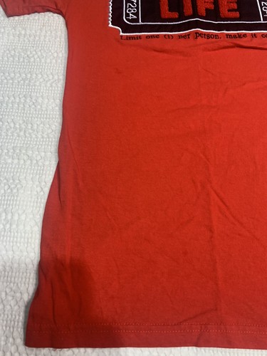 One Life Make It Count Kids Red Tunic Tshirt Size Small 8 Youth New Embroidered - Picture 5 of 18