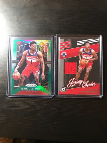 Admiral Schofield 2 Card Rookie Lot - Green Prizm And Donruss Jersey Series - Picture 1 of 2