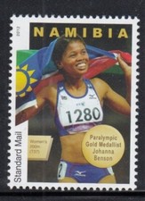 NAMIBIA Paralympic Gold Medalist Johanna Benson MNH stamp