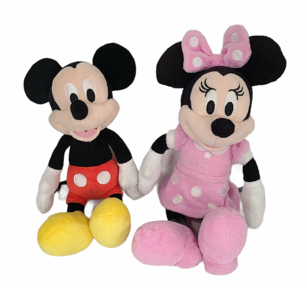 Disney Mickey Minnie Mouse in Pink Polka Dot Dress Plush Soft Stuffed  Beanie