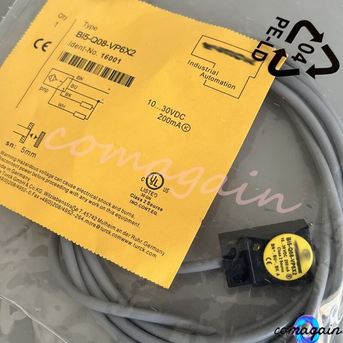 Nuovo interruttore sensore di prossimità induttivo 10-30VDC 200mA 5mm per Turck BI5-Q08-VP6X2 - Foto 5 di 7