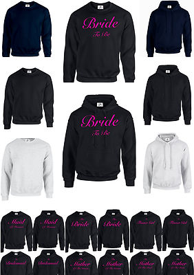 Wedding Favour HEN DO GIFT Printed Present HOODIE JUMPER PARTY Keepsake NOVELTY 
