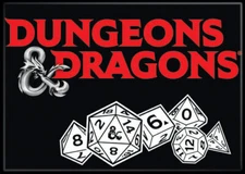 DUNGEONS & DRAGONS AND DICE MAGNET 2.5” X 3.5” NEW
