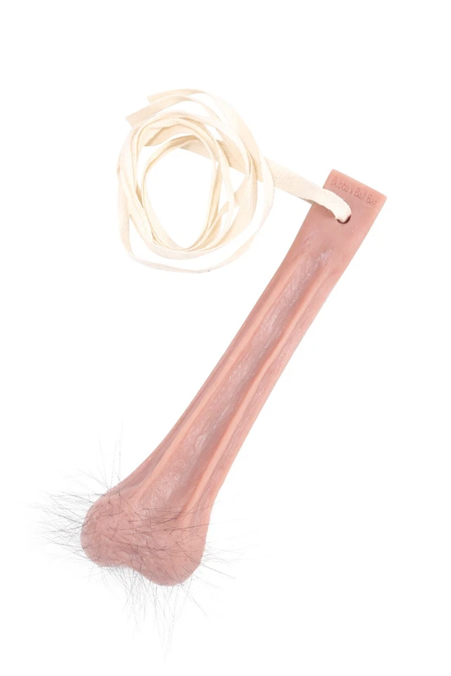 Testículos colgantes de silicona falsos - Saco de bolas peludas - Mordaza de broma perfecta regalo Foto 2 de 4