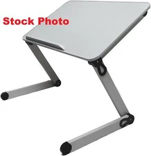 T-Zone Standing Desk Top Extender (Grey), Ergonomic Adjustable Height, Portable