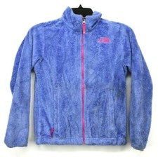 The North Face Girls Blue Turtle Neck Full Zip 2 Pocket Fleece Pullover Jacket M