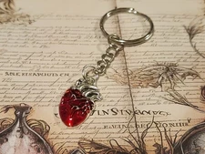 Bloody Heart Keychain Halloween Spooky Goth FREE SHIPPING
