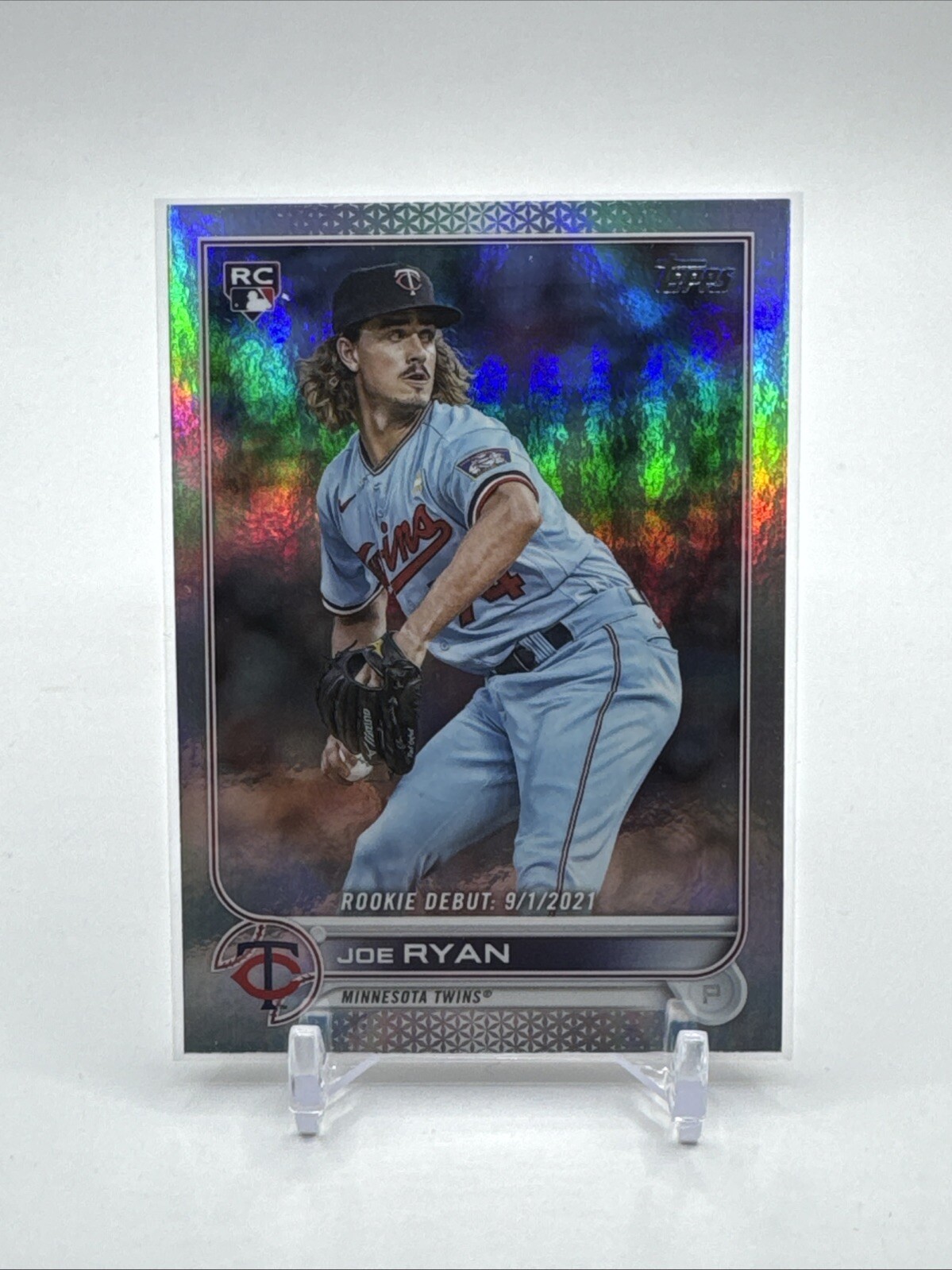 Joe Ryan 2022 Topps Update #US222 Rainbow Foil Rookie Debut RC Twins