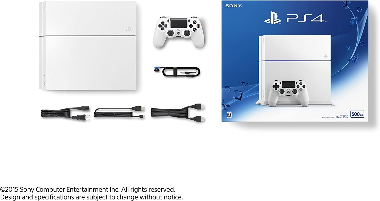 Sony PlayStation 4 Glacier White (CUH-1200AB02) 100V HDD 500GB New From  Japan