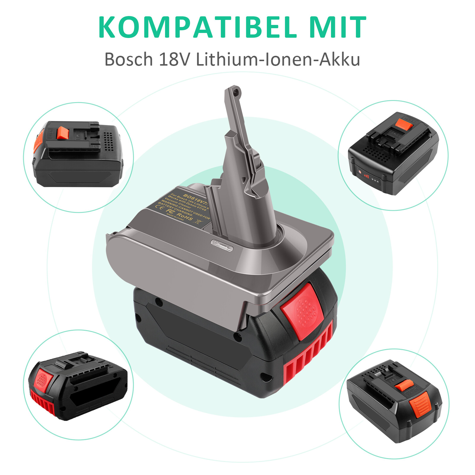 Akku-Adapter BS18MT – Bosch 18V Zu Makita 18V, Für GBA Professional Akkus