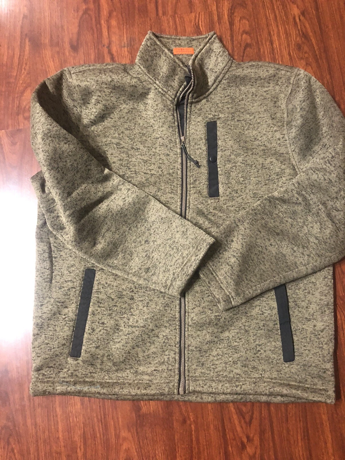 VETEMENTS Giacca St. Johns Bay uomo taglia XL full zip marrone marrone marrone chiaro guscio morbido impermeabile