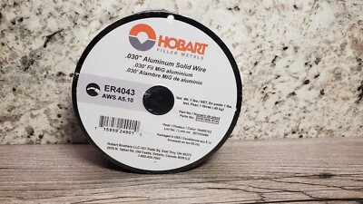 Hobart Aluminum Solid Mig Welding Wire .030'' ER4043 AWS A5.10 1 lb. Spool