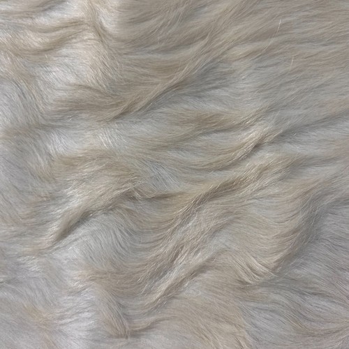 Alfombra de cuero de vaca marfil natural (pelo largo) Tamaño: 8x7 pies D-675 - Imagen 3 de 7