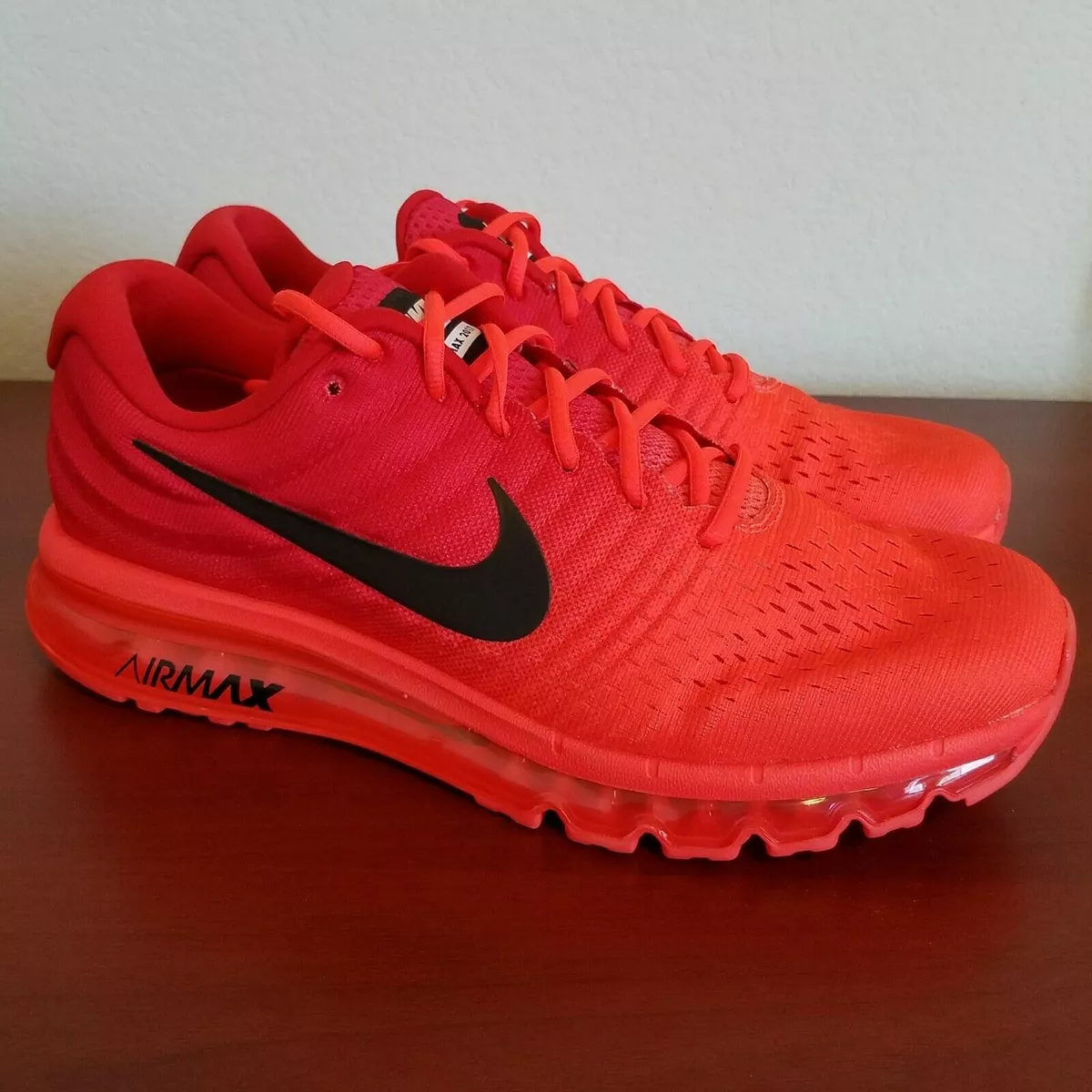 influenza Samenwerken met Weg huis Nike Air Max 2017 Bright Crimson/Black 849559-602 Men&#039;s Size  8.5/Women&#039;s Size 10 | eBay