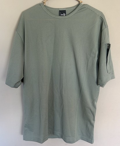 Vintage Levis Silvertab Mesh Shirt Mens Large Green Sleeve Pocket Y2K 90s Rave