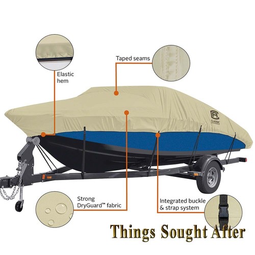 Waterproof Trailerable V-Hull Boat Storage Cover 17 18 19' ft to 102" Beam Width - Bild 4 von 7