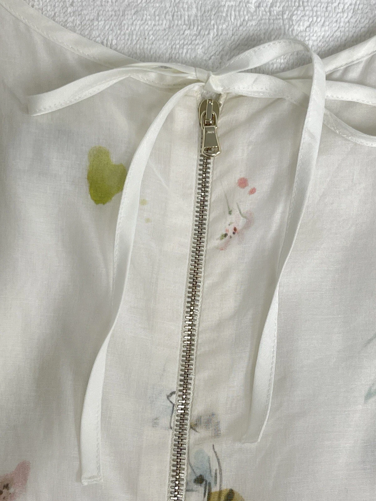 Abito RED VALENTINO cotone floreale linea A mini completamente foderato taglia 38 US XS 2